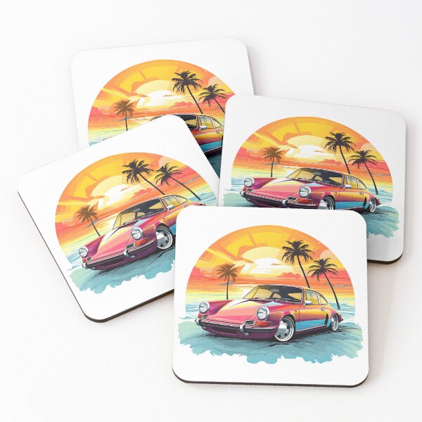 Item preview, Retro Sport Car Against Sunset 3 designed and sold by eyestetix.