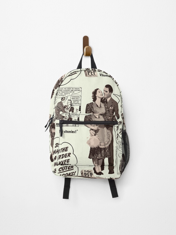 Thumbnail 1 of 3, Backpack, Vitamins for pep! Pep for vitamins! designed and sold by blackink-design.