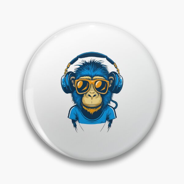Item preview, Monkey wearing headphones, monkey wearing glasses, monkey hiphop style designed and sold by GreyStanzione1.