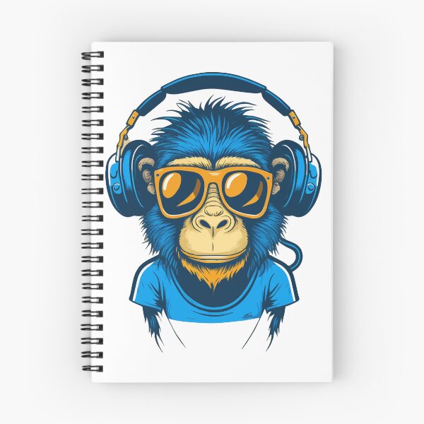 Item preview, Monkey wearing headphones, monkey wearing glasses, monkey hiphop style designed and sold by GreyStanzione1.