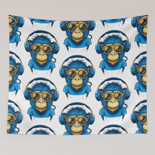 Item preview, Monkey wearing headphones, monkey wearing glasses, monkey hiphop style designed and sold by GreyStanzione1.