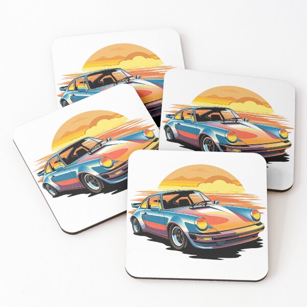 Item preview, Retro Sport Car Against Sunset 4 designed and sold by eyestetix.