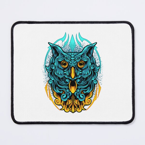 Item preview, Owl head, owl head decoration, colorful owl head designed and sold by GreyStanzione1.