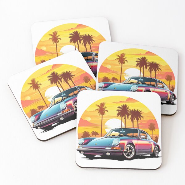 Item preview, Retro Sport Car Against Sunset 6 designed and sold by eyestetix.