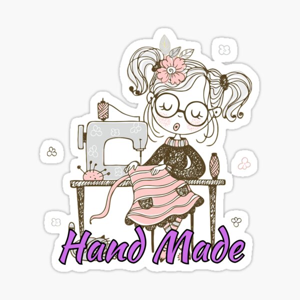 Item preview, Sewing girl, Hand made sewing, Sewing sewing designed and sold by Bilisik.
