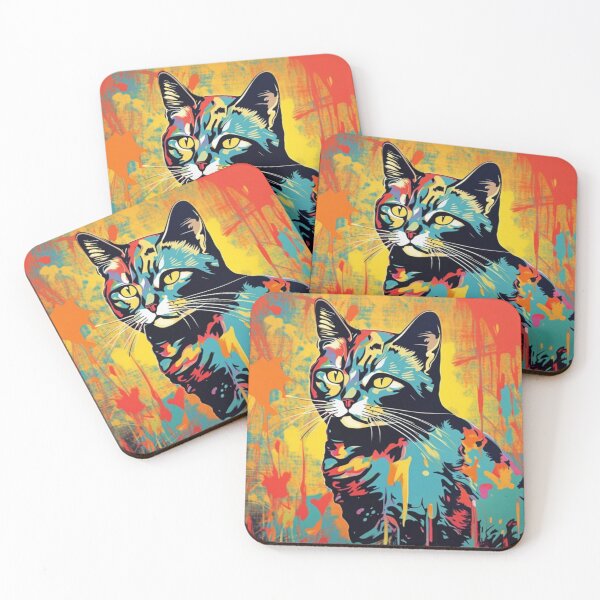 Item preview, Andy Warhol style cat designed and sold by AI-friend.