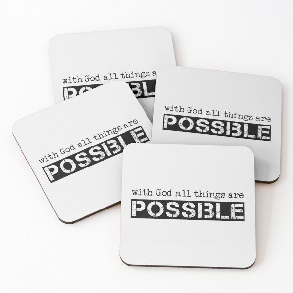 Item preview, With God All Things Are Possible bible verse | Matthew 19:26 designed and sold by Faith at Work.