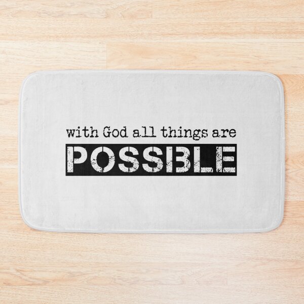 Item preview, With God All Things Are Possible bible verse | Matthew 19:26 designed and sold by Faith at Work.