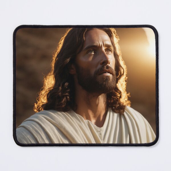 Item preview, Jesus portrait with sun in the background designed and sold by Robinson-Icious.