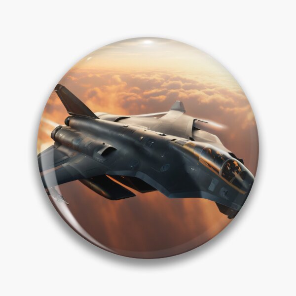 Item preview, Military jet above the clouds with sun in the background designed and sold by Robinson-Icious.
