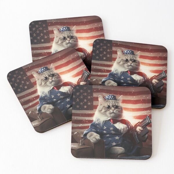 Item preview, cat holding a gun designed and sold by giz14.