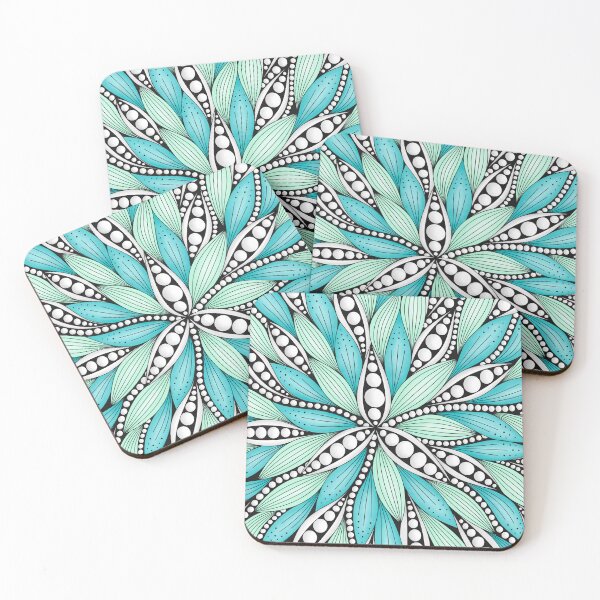 Item preview, Beaded flowers lineart zentangle designed and sold by MANUDOODLE.