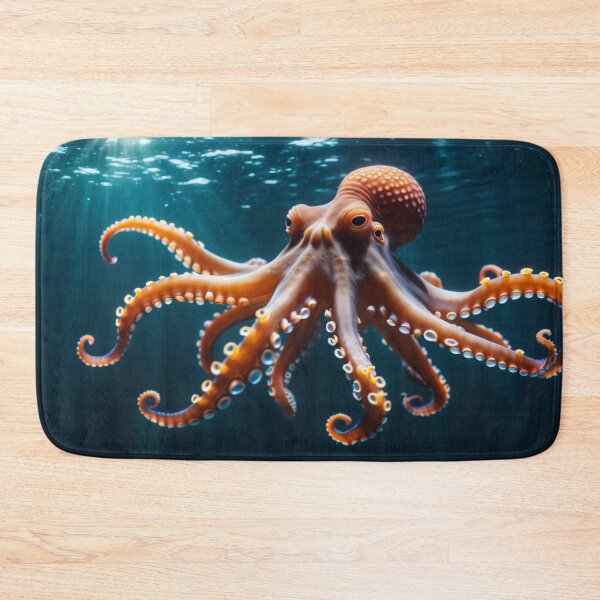 Item preview, Squid underwater with octopuses and sun rays designed and sold by Robinson-Icious.