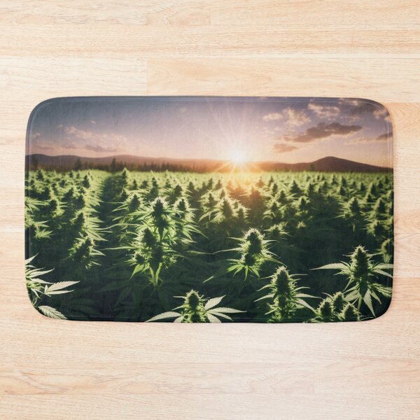 Item preview, Marijuana farm with sun rays in the background designed and sold by Robinson-Icious.