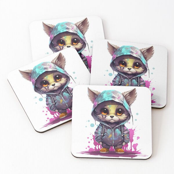 Item preview, Graffiti Style Hooded Cat designed and sold by eyestetix.