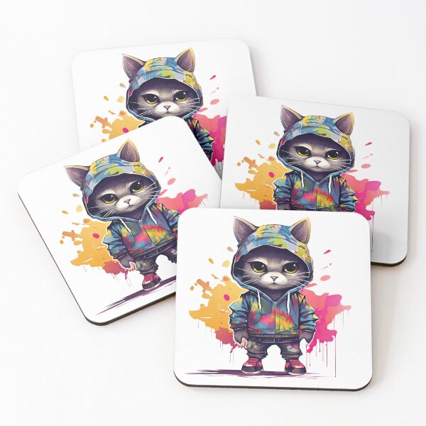 Item preview, Graffiti Style Hooded Cat 2 designed and sold by eyestetix.