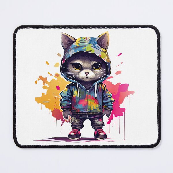 Item preview, Graffiti Style Hooded Cat 2 designed and sold by eyestetix.