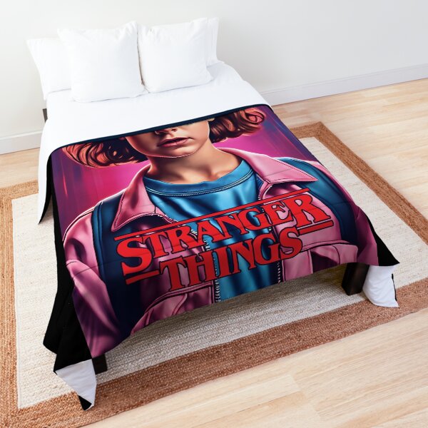 Stranger Things - Eleven in a pink jacket Comforter
