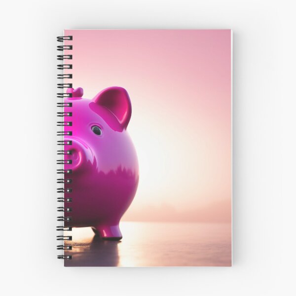 Item preview, Pink piggy bank with magenta background designed and sold by Robinson-Icious.