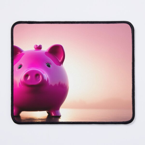 Item preview, Pink piggy bank with magenta background designed and sold by Robinson-Icious.