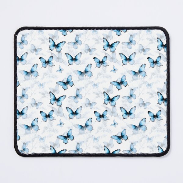 Item preview, Baby Blue & White Butterfly Composite Overlay Pattern #4 designed and sold by ARTficiallyAnon.