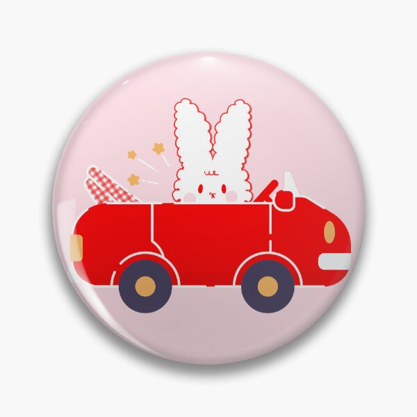 Item preview, Cute Strawberry Bunny - Rabbit Driving a Car  designed and sold by StudioKitti.