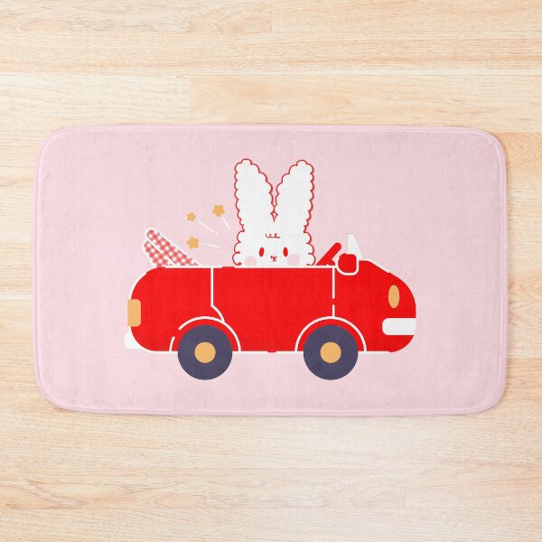 Item preview, Cute Strawberry Bunny - Rabbit Driving a Car  designed and sold by StudioKitti.