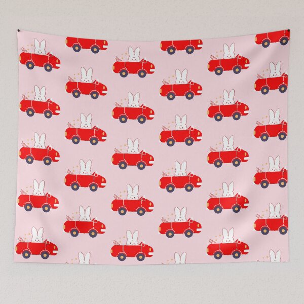 Item preview, Cute Strawberry Bunny - Rabbit Driving a Car  designed and sold by StudioKitti.