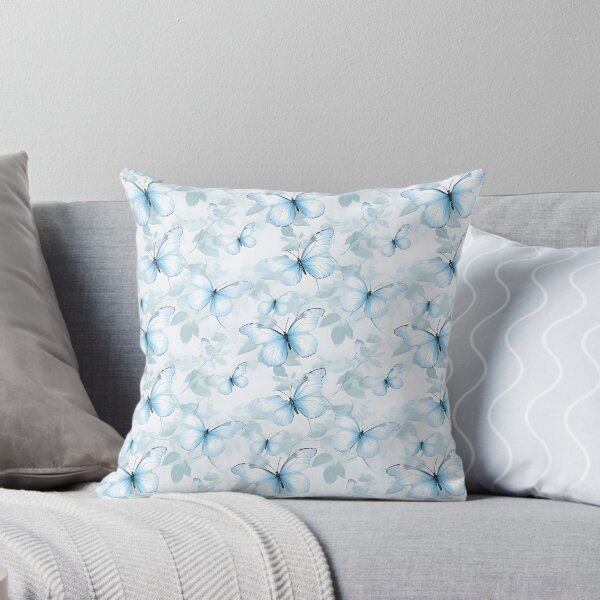 Item preview, Baby Blue & White Butterfly Composite Overlay Pattern #5 designed and sold by ARTficiallyAnon.