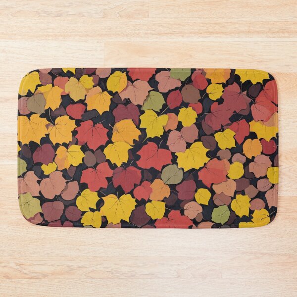 Item preview, Fall Season Falling Leaves Pattern on Black designed and sold by GraphicsClub.