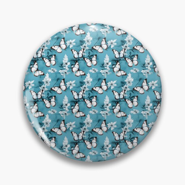 Item preview, Baby Blue & White Butterfly Composite Overlay Pattern #6 designed and sold by ARTficiallyAnon.