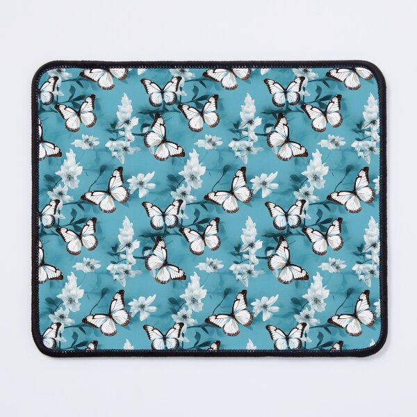 Item preview, Baby Blue & White Butterfly Composite Overlay Pattern #6 designed and sold by ARTficiallyAnon.