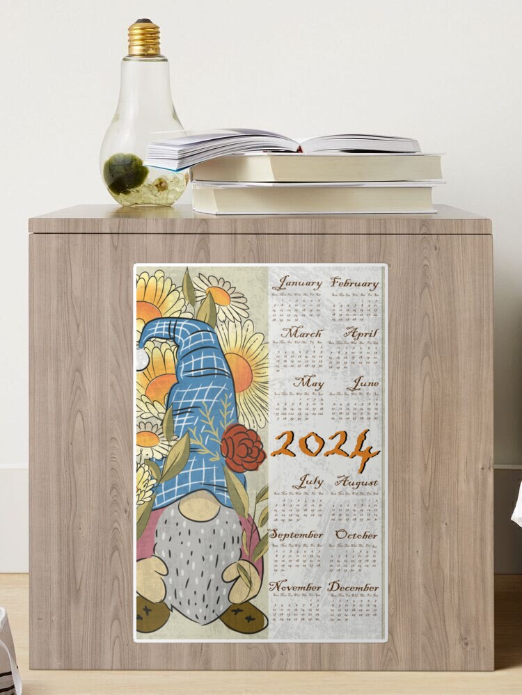 Gnome Calendar Stickers 12X12-Elements, January-April - 709388330401