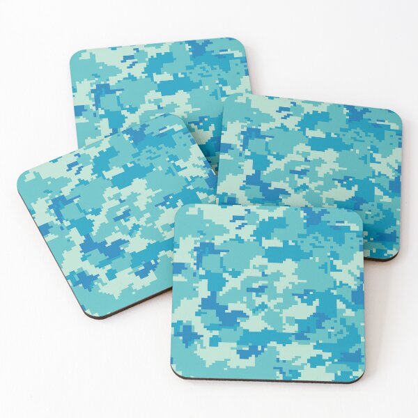 Item preview, Blue Green Multicam Pixel Camouflage Pattern designed and sold by camostore23.