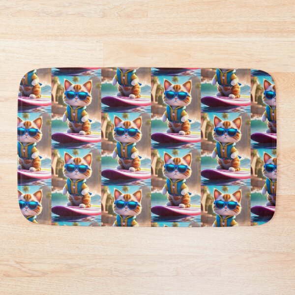 Item preview, Cool cat surfing designed and sold by AiArtworkz.