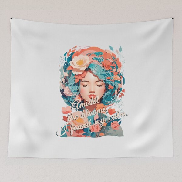 Item preview, Florecer en la Tranquilidad: Mujer Serena entre Flores designed and sold by Horizon Harmonies.