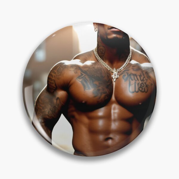 Item preview, Hip hop gangster with tattoos and six pack shirtless in the ghetto designed and sold by Robinson-Icious.