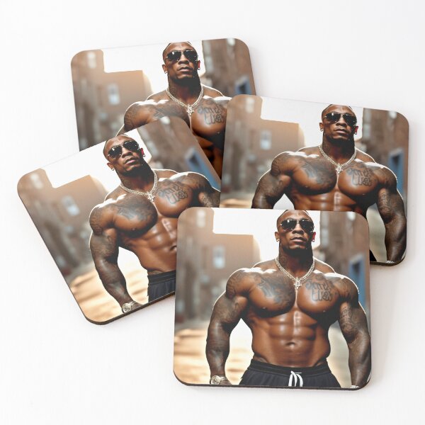 Item preview, Hip hop gangster with tattoos and six pack shirtless in the ghetto designed and sold by Robinson-Icious.