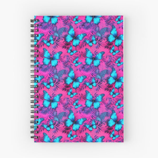 Item preview, Hot Pink and Cyan Butterfly Composite Overlay Pattern #3 designed and sold by ARTficiallyAnon.