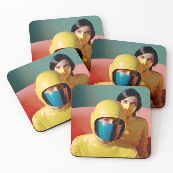 Item preview, Two Yellow-Suited and Masked Space Girls designed and sold by KALEIDOSCOPE UK.