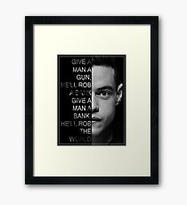 MR Robot Framed Print