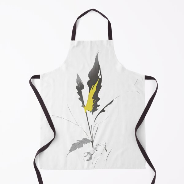 Item preview, Botanical Line Art with Yellow Accent Color designed and sold by AroidIsland.