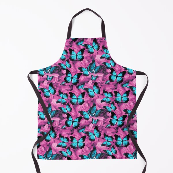 Aperçu de l'œuvre Motif de superposition composite papillon rose vif et cyan #5 créée et vendue par ARTficiallyAnon.