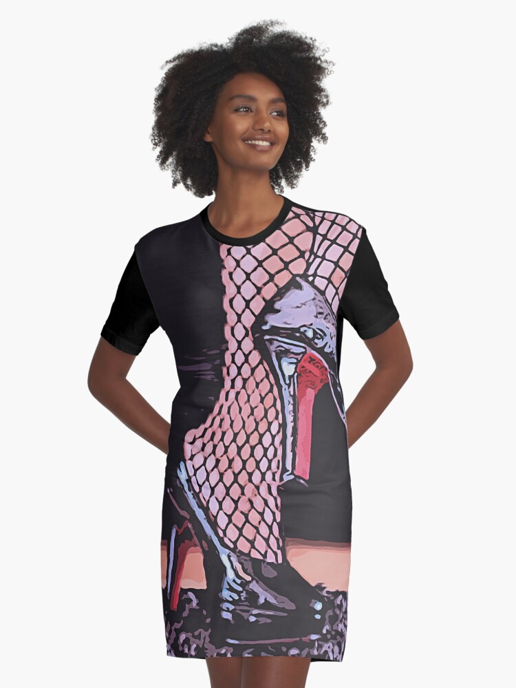 t shirt dress and heels