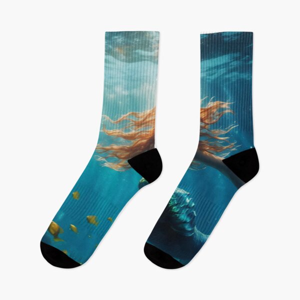 Item preview, Mermaid in the ocean underwater with sun rays. designed and sold by Robinson-Icious.