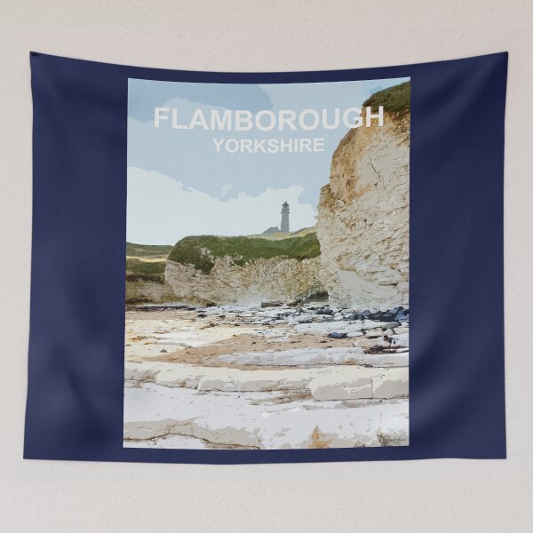 Item preview, Flamborough Yorkshire Travel location poster designed and sold by BarbaraGlebska.