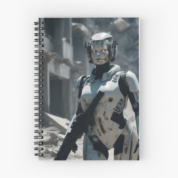 Item preview, Armed Futuristic Robots in War Zone. Invasion of artificial intelligence designed and sold by Robinson-Icious.