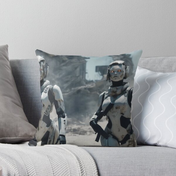 Item preview, Armed Futuristic Robots in War Zone. Invasion of artificial intelligence designed and sold by Robinson-Icious.