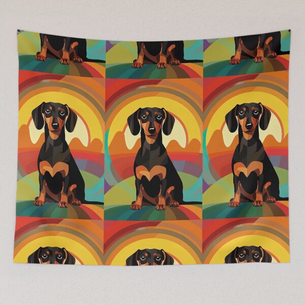 Item preview, Rainbow the Dachshund designed and sold by Inky-Spiration.