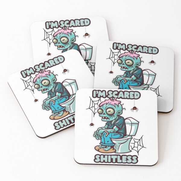 Item preview, Scared zombie in the bathroom on Halloween. Funny and spooky image designed and sold by BRINDELEGARD.